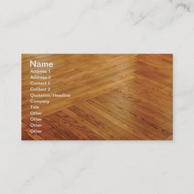 hardwood floor business card (Front)