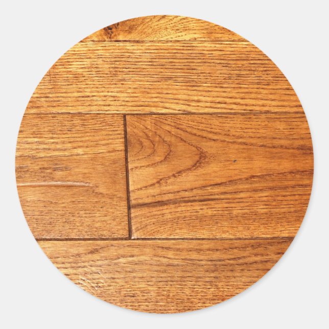 Hardwood floor classic round sticker (Front)