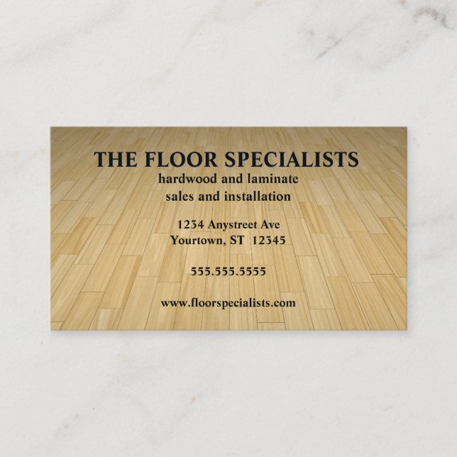 Hardwood Floor Flooring Floor Restoration Business Card (Front)