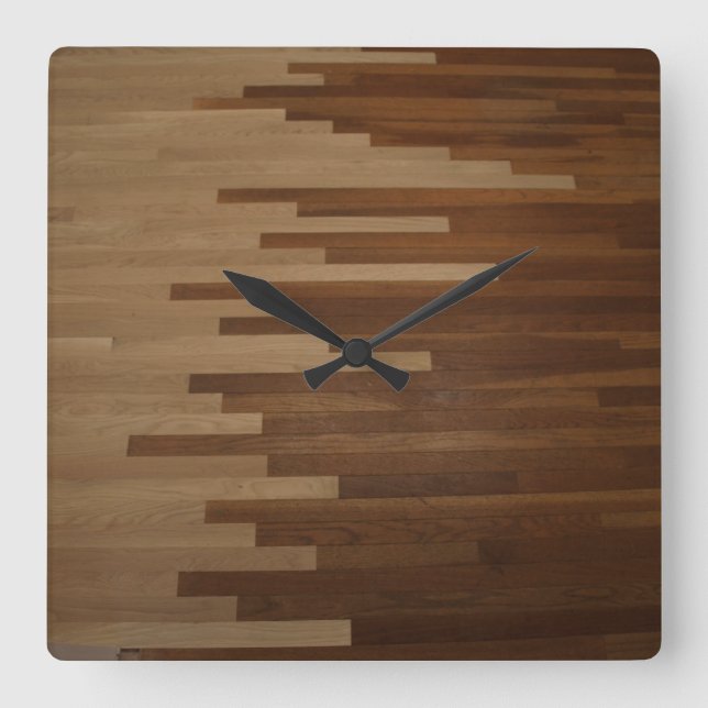 Hardwood Floor Wall Clock (Front)
