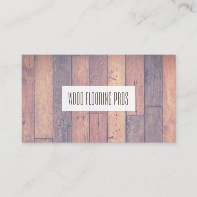 Hardwood Flooring | Carpentry Business Card (Front)