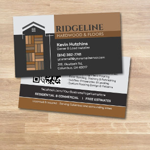 Hardwood Flooring Parquet Floor Installation Business Card