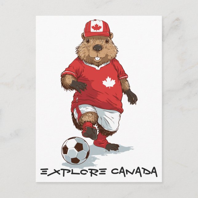 Hardworking Beaver Striker Holiday Postcard (Front)