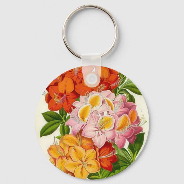 "Hardy Azaleas" by Sir Joseph Paxton Key Ring (Front)