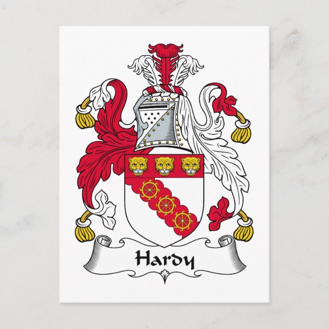 Hardy Family Crest Postcard (Front)