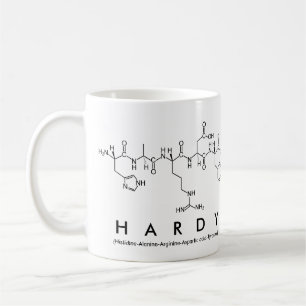 Hardy peptide name mug
