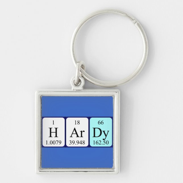 Hardy periodic table name keyring (Front)