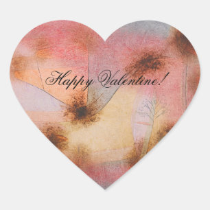 Hardy Plants , Paul Klee  Heart Sticker