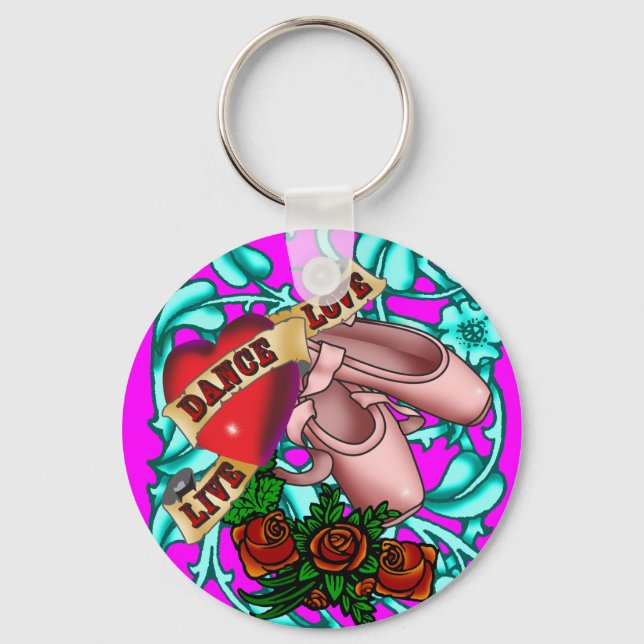 hardy_skater_vine, hardy_dance_toeshoes, hardy_... key ring (Front)