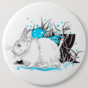 Hare 6 Cm Round Badge