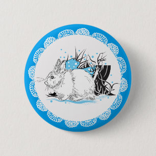 Hare 6 Cm Round Badge