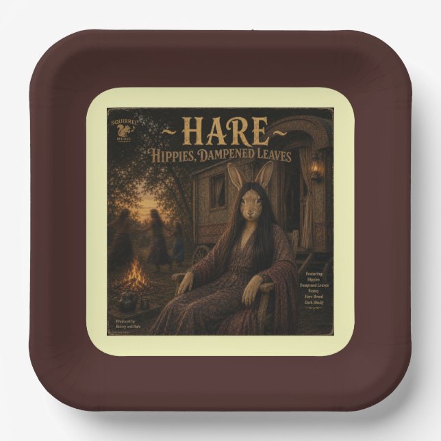 Hare Album: a Parody Paper Plate (Front)