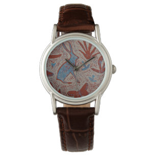 Hare and Butterfly Ladies Leather Watch