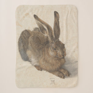 Hare (by Albrecht Dürer) Sherpa Blanket