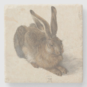 Hare (by Albrecht Dürer) Stone Coaster