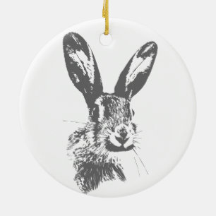 Hare Ceramic Tree Decoration