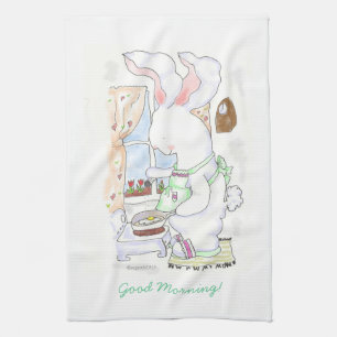 Hare Cook Frying Eggs towel