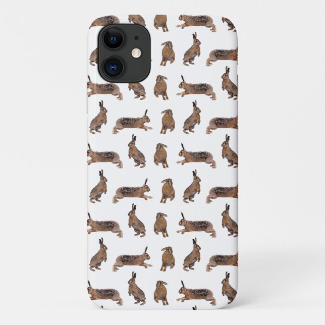 Hare Frenzy iPhone 11 Case (choose colour) (Back)