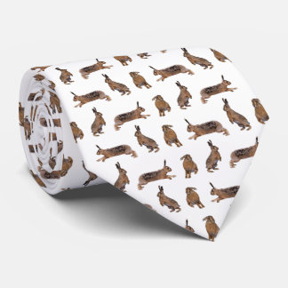 Hare Frenzy Tie Double Sided Print (Choose colour)