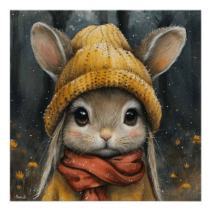Hare Harmony: A Bit of Whimsy Bunny Poster