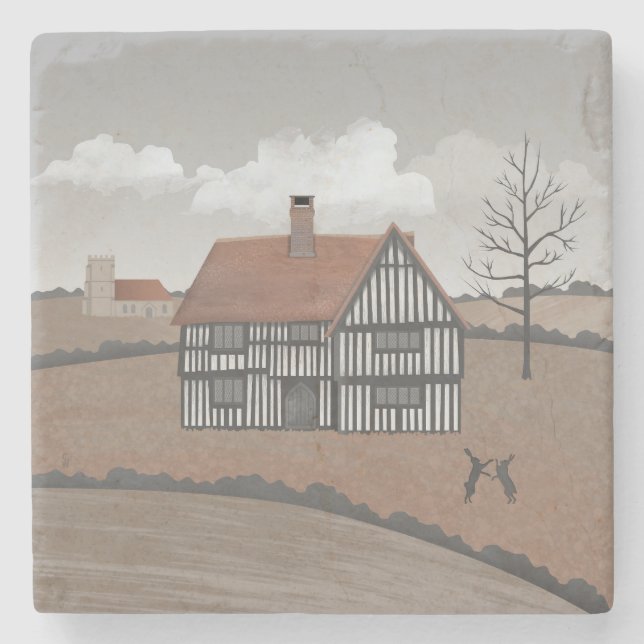 Hare House Stone Coaster (Front)