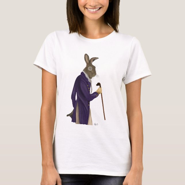 Hare In Purple Coat 2 T-Shirt (Front)
