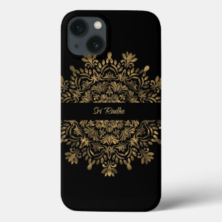 Hare Krishna art - Shree Radhe typography iPhone 13 Case