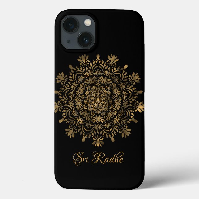 Hare Krishna art - Shree Radhe typography Case-Mate iPhone Case (Back)