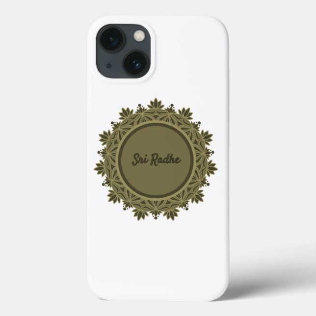 Hare Krishna art - Shree Radhe typography Case-Mate iPhone Case (Back)