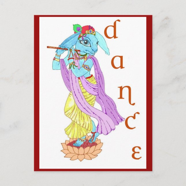 Hare Krishna Dance Postcard (Front)
