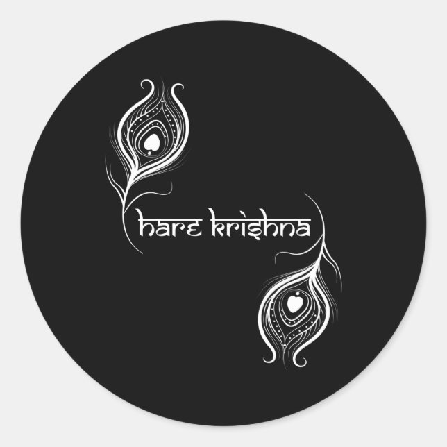 Hare Krishna Krishna Classic Round Sticker (Front)