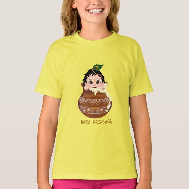 Hare Krishna Radha india - Krishna art T-Shirt (Front)