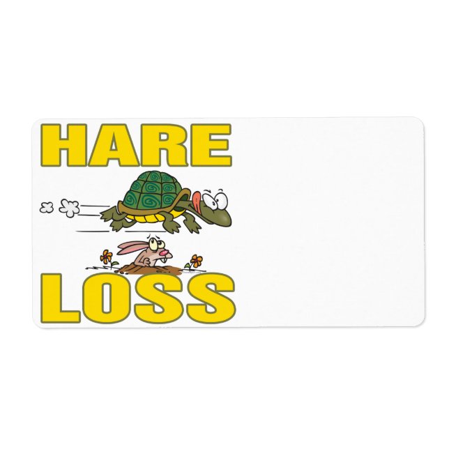 hare loss funny hair loss fable pun cartoon (Front)