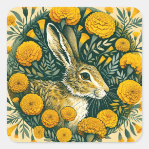 Hare Marigold                                      Square Sticker
