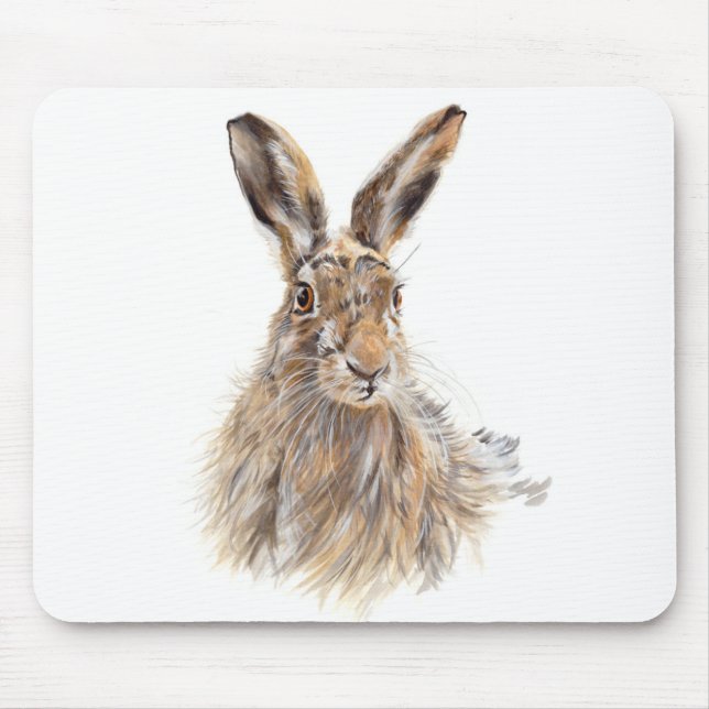 Hare Portrait Mouse Pad (Front)