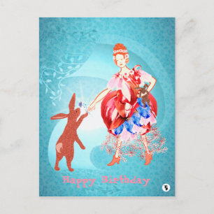 Hare Princess Precious Friendship  Postcard