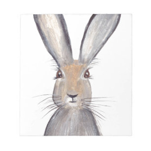 Hare rabbit watercolor notepad