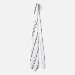 Hare rabbit watercolor tie