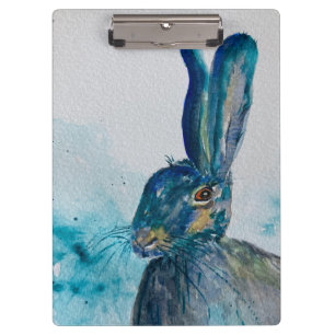 Hare Rabbit Watercolour Clipboard