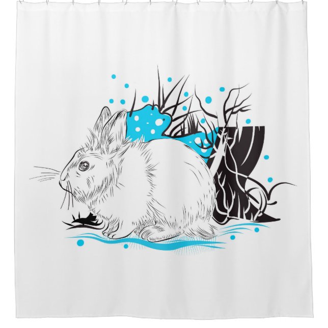 Hare Shower Curtain (Front)