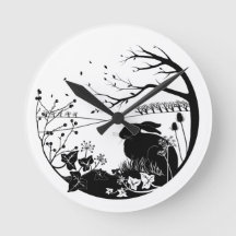Hare Silhouette Clock