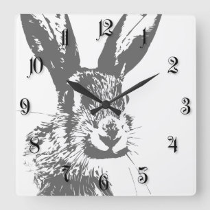 Hare Square Wall Clock