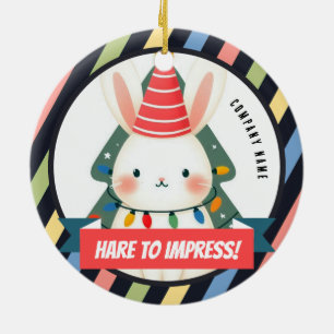 Hare to Impress! Office Christmas Ceramic Tree Decoration