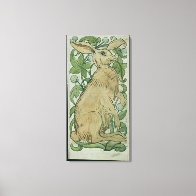 Hare (w/c on paper) canvas print (Front)
