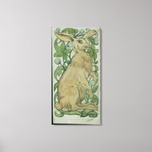 Hare (w/c on paper) canvas print