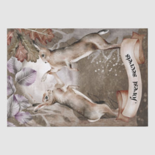 Hare Watercolor Fall Mysterious Autumn Oracle Tissue Paper