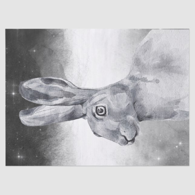 Hare Watercolor Tissue Paper (Front)