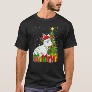 Hare Xmas Holiday Santa Hare Christmas Tree T-Shirt