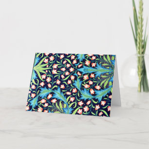 Harebell, vintage pink and white floral design card