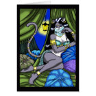 Harem Cat Greeting Card
